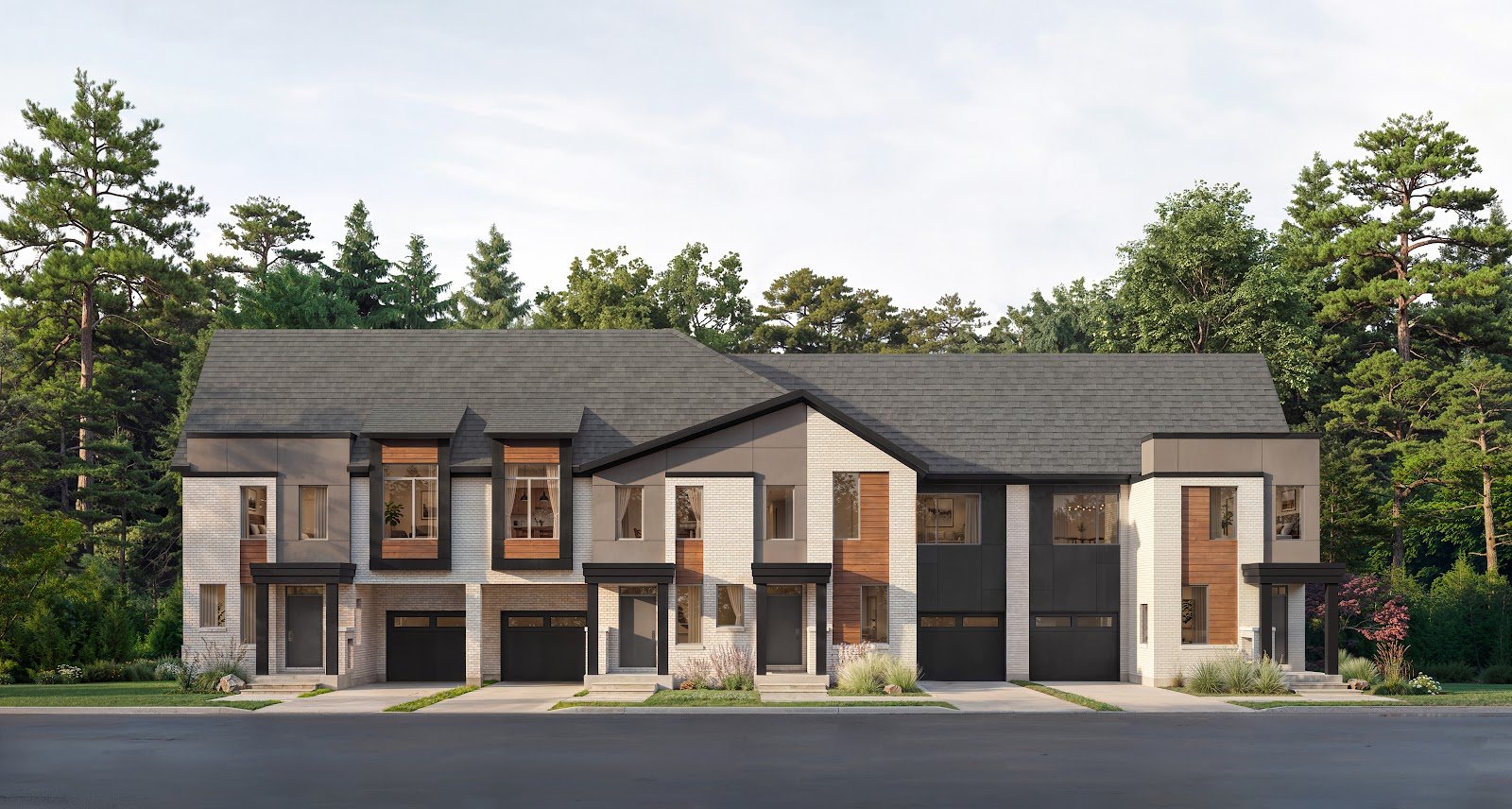 24' Collection townhome elevation at Five Oaks